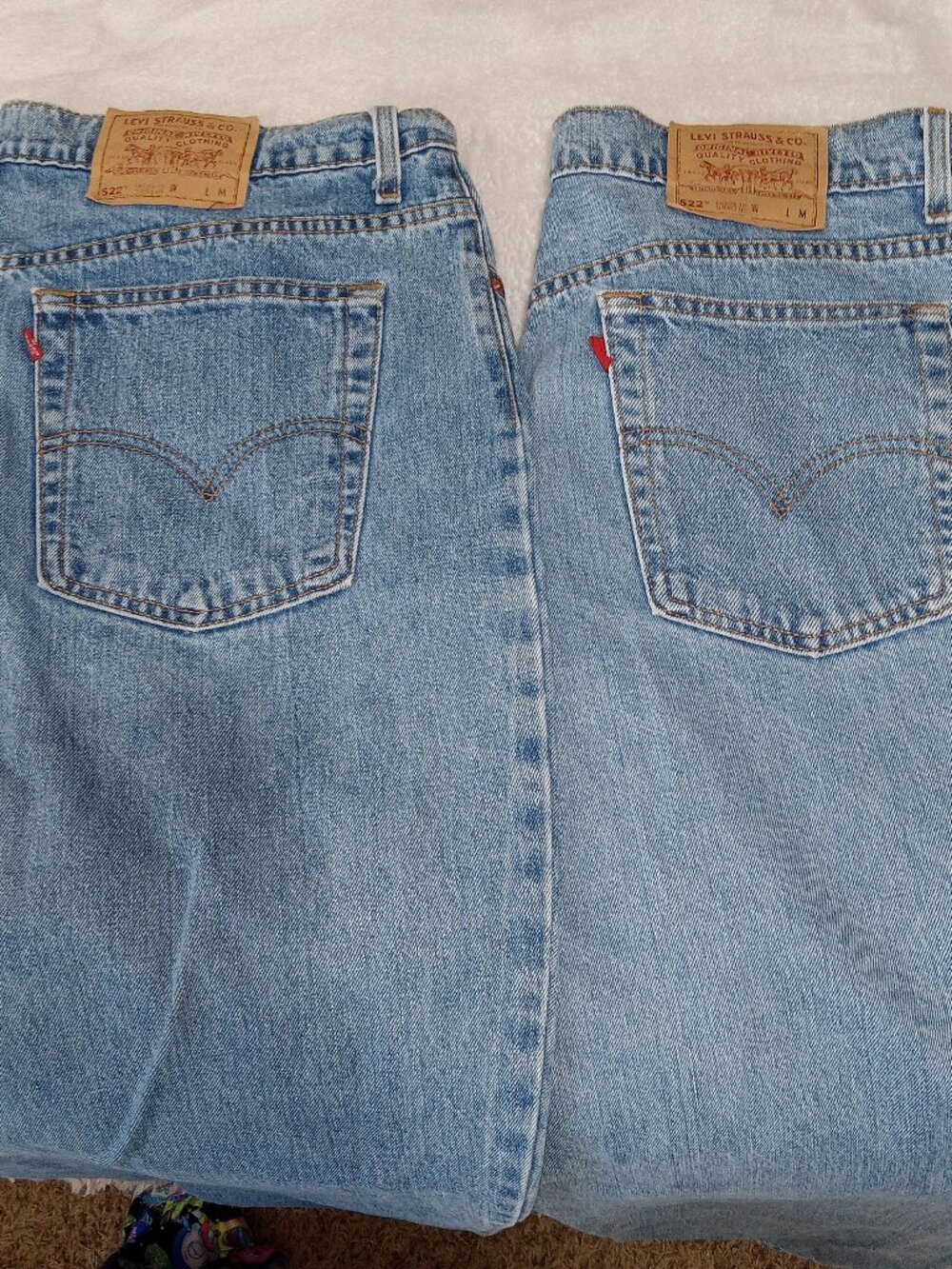 Vintage 90s Levi’s Mom Jeans USA Made High Rise Tapered Med Wash Two Pair Sz 20